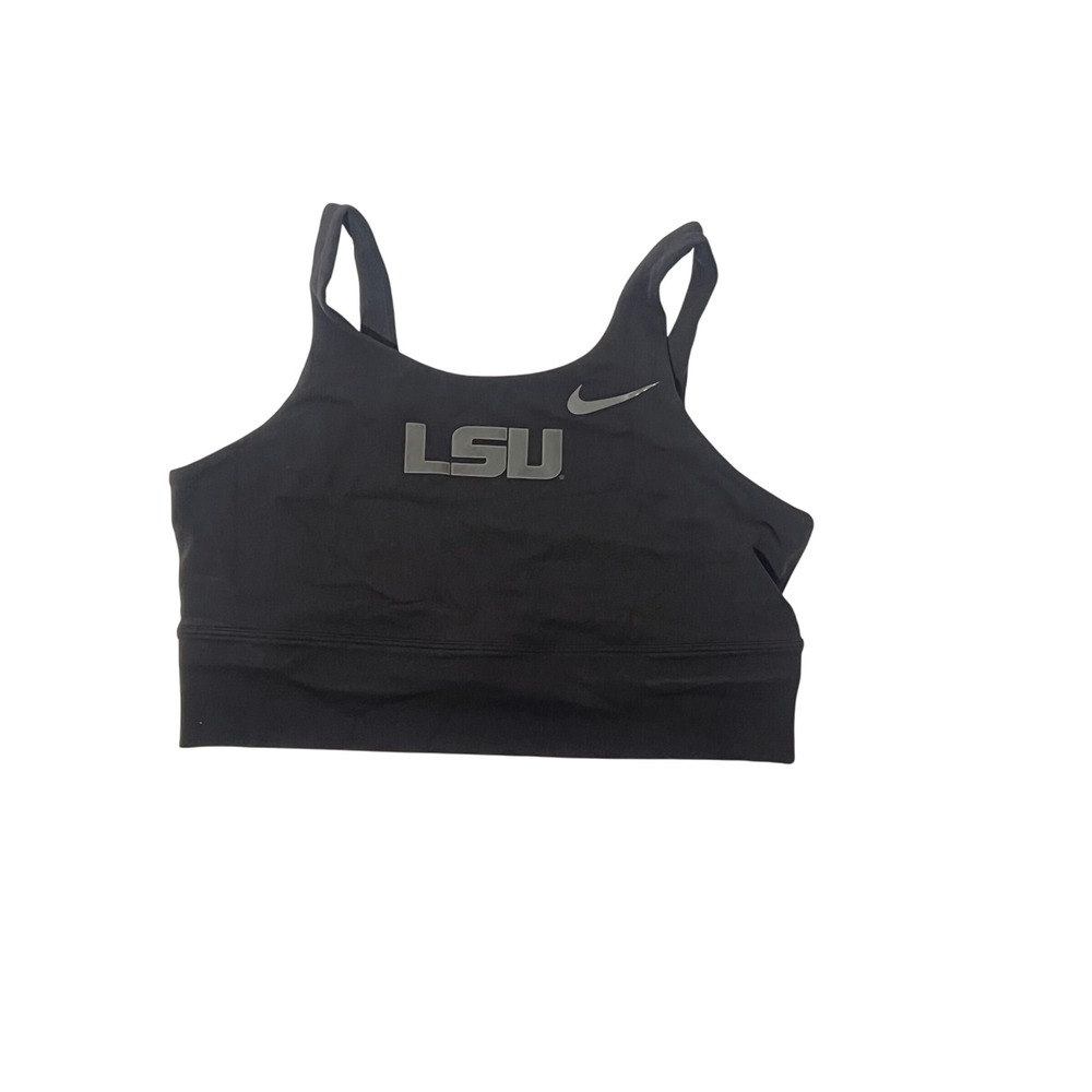 Nike LSU Tigers Alate Sports Bra Black Grey Dri-FIT Light Support Athletic NEW